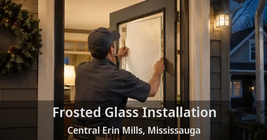Frosted Glass Installation Central Erin Mills, Mississauga - ON