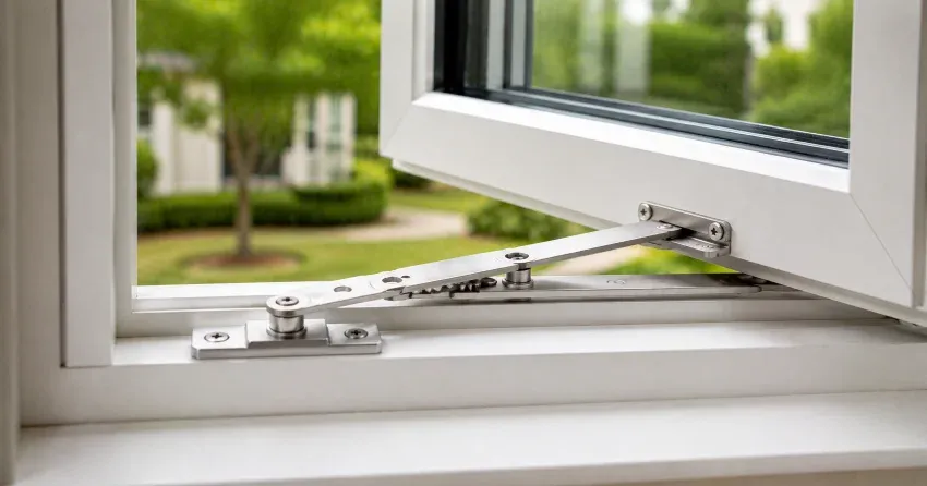 technician replacing casement window hinge in Mississauga