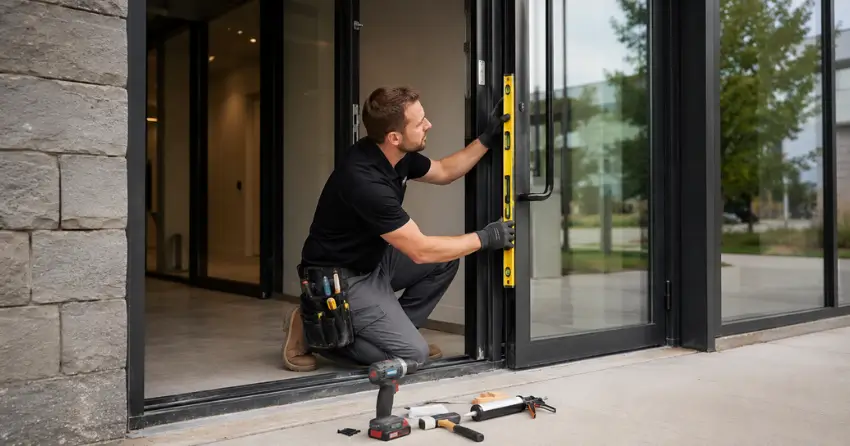 commercial glass door frame installation Mississauga